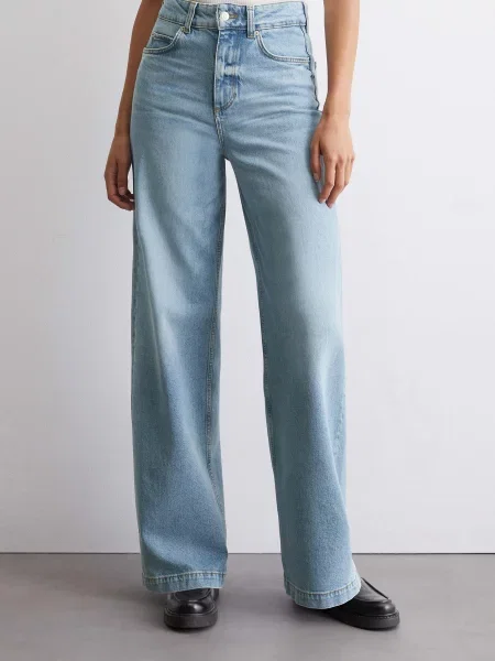 Широкі джинси Marc O’Polo бавовна/ліоцел блакитний