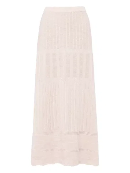 Fustă midi Eres până la genunchi roz