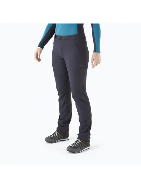 Pantaloni softshell pentru femei Rab Incline AS negru
