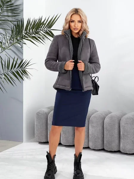 Дублянка LadyLike штучна шкіра сірий