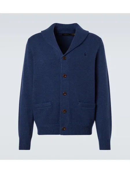 Cardigan Polo Ralph Lauren de lână albastru