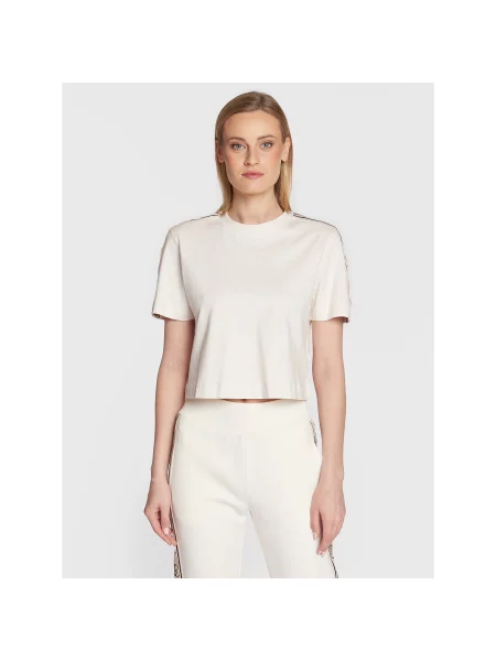 Guess T-Shirt Relaxed Fit μπεζ