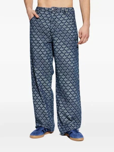 Jeansy Adidas w paski niebieskie