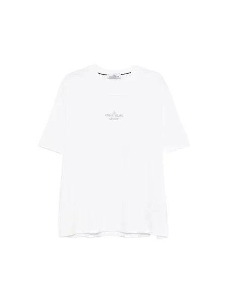 Koszulka Stone Island z kamieniami biała