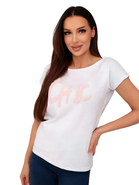 Kesi halenka s potiskem CHIC bílá