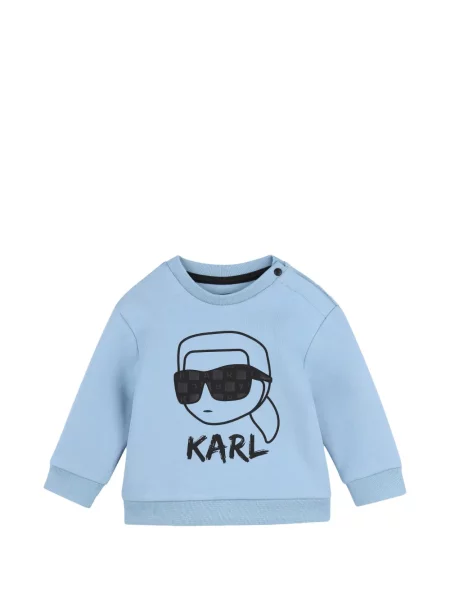 Spodnie dziecięce Karl Lagerfeld niebieskie