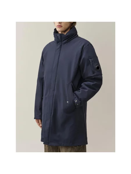 Parka C.p. Company z kapturem niebieska