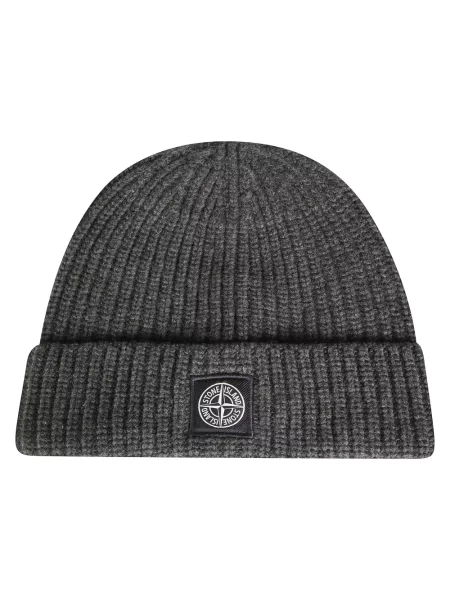 Czapka Stone Island z kamieniami szara