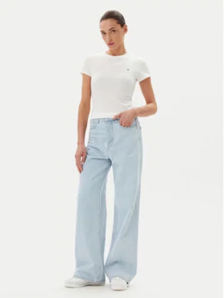 Tommy Jeans Tričko černá bílá