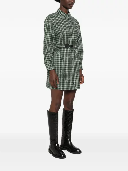 Rochie mini Maje în carouri verde
