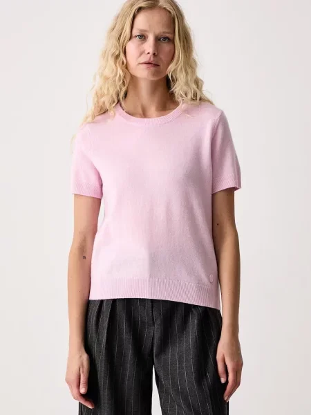 From Future tricou tricotat pentru femei din cașmir roz
