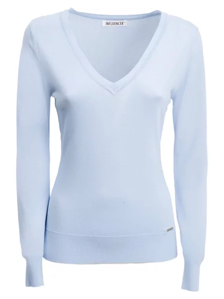 Influencer Pulover pastel albastru