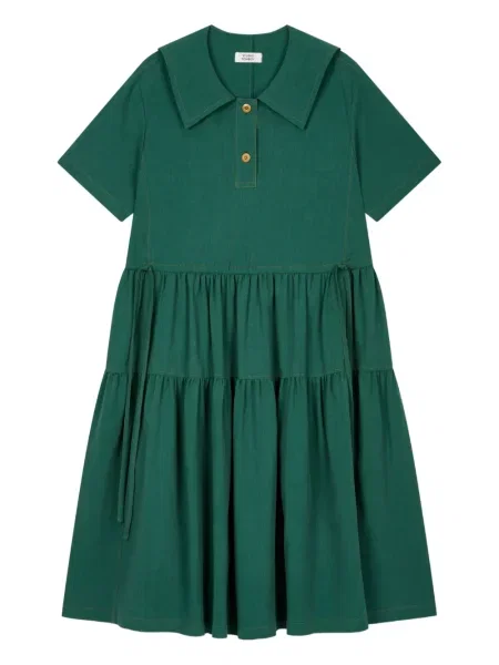 Rochie tip cămașă Studio Tomboy de costum verde