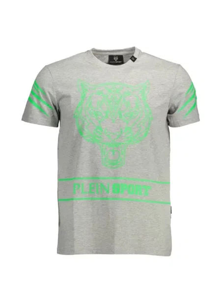 Tricou sport Plein Sport cu imagine cu dungi de tigru gri