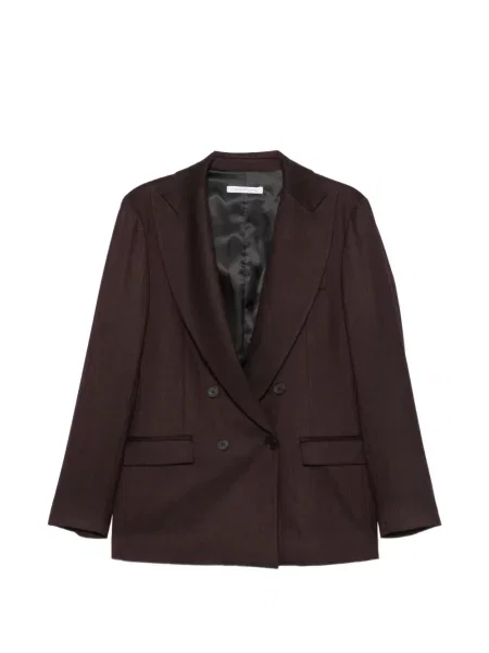 Sacou Mar De Margaritas cu model herringbone cu două rânduri de nasturi violet