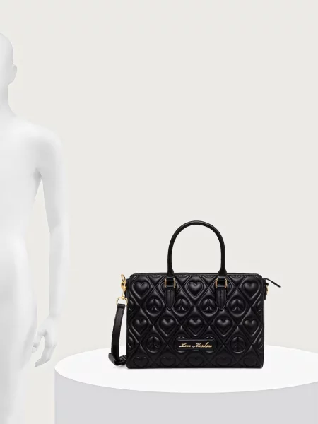 Кожаная сумка Love Moschino