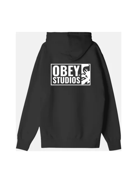 Bluza z kapturem Obey czarna