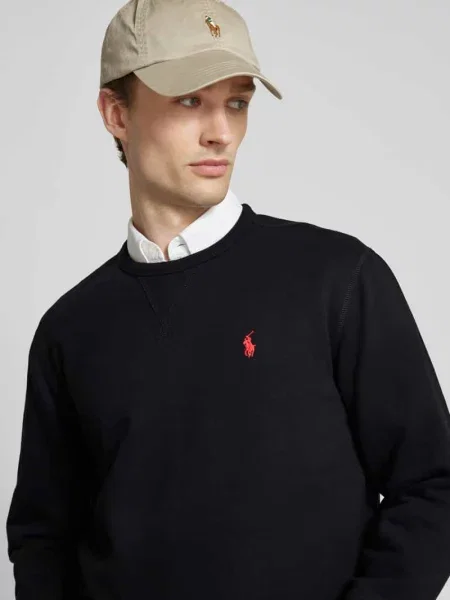 Bluza o kroju regular fit z mieszanki bawełny Polo Ralph Lauren czarna