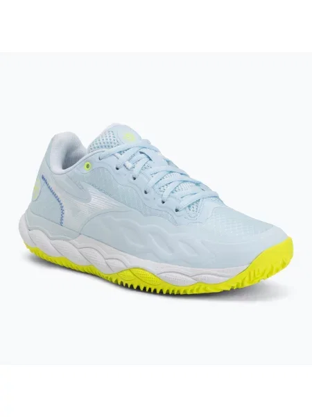 Încălțăminte de tenis pentru femei Mizuno Wave Enforce Court CC W ice water/lightning yellow/ancient galben