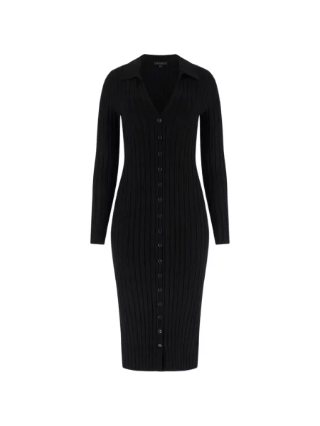 Rochie midi Guess tricotate negru
