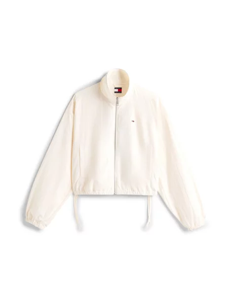 Tommy Jeans Geacă de primăvară-toamnă alb lână bej