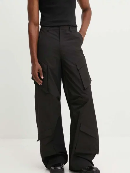 Heliot Emil pantaloni barbati cu fason cargo negru