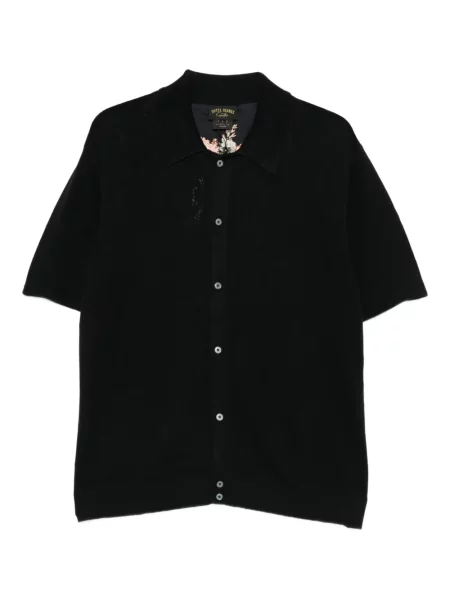 Květinová košile Camilla s potiskem černá