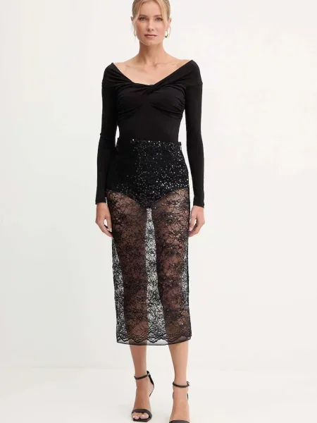 Patrizia Pepe Bluză | Slim Fit negru