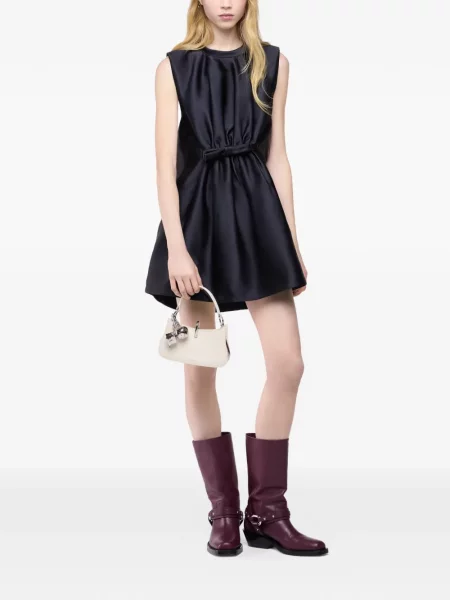 Rochie mini Rabanne cu funde de costum mini negru