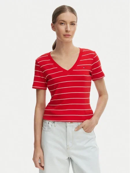 Тениска Tommy Hilfiger червено