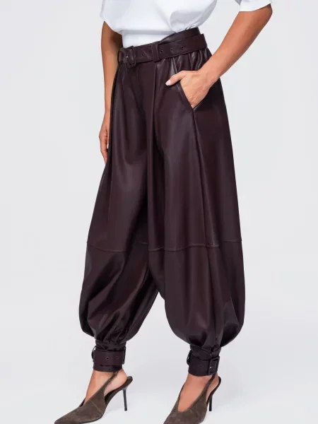 Ombre Pantaloni burgundy roșu