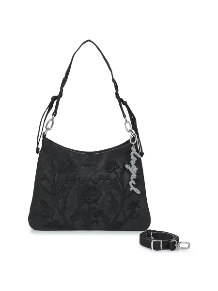 Desigual Ročna torba Romeo Floral Total Bl črna