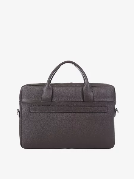 Кожаная сумка для ноутбука Inbag коричневая