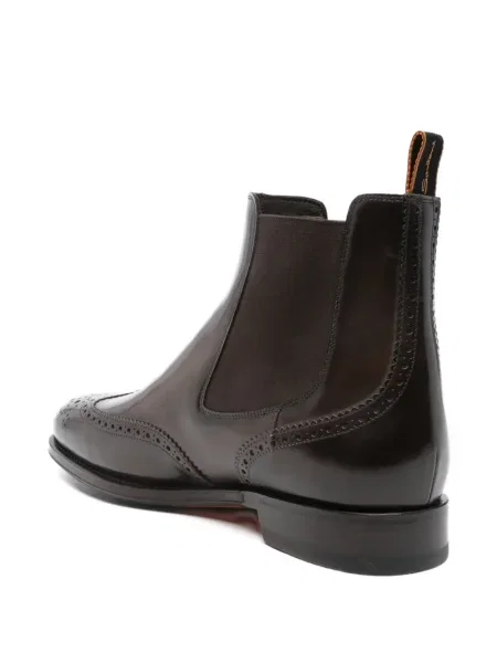 Botine chelsea Santoni din piele maro