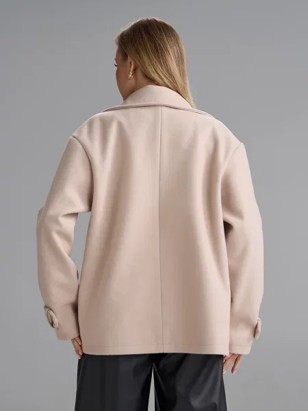 Пальто ISSA Plus кашемір бежевий