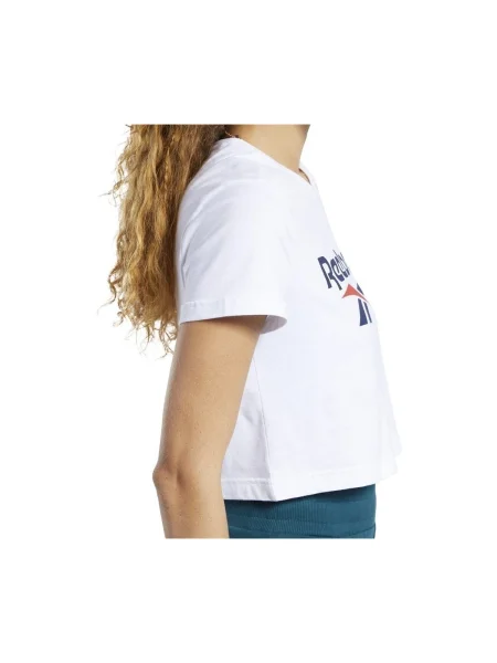 Tričko Reebok Sport orezané biela