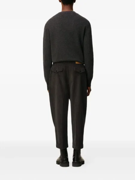 Pantaloni Ami Paris plisate gri