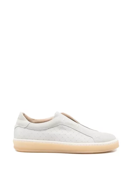 Sneakerși Eleventy din piele slip-on gri
