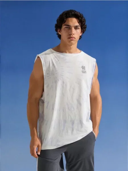 Tie dye krawat Sinsay z nadrukiem wiązany