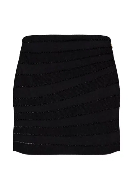 Fusta mini Balmain tricotate negru