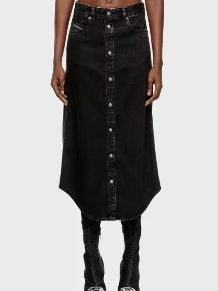 Довга джинсова спідниця Diesel чорна