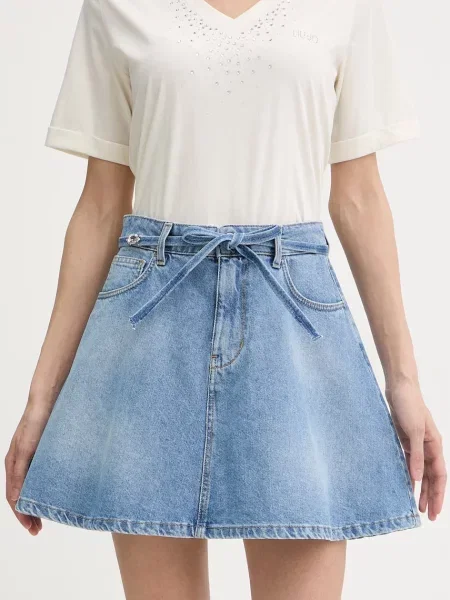 Liu Jo spódnica jeansowa niebieska