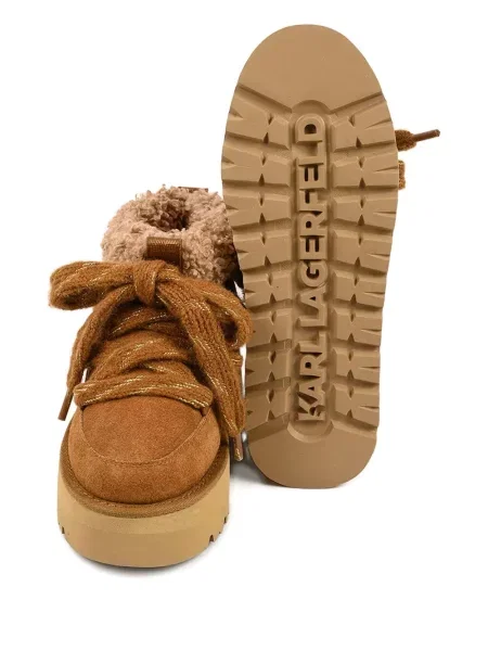 Боти Karl Lagerfeld на платформе кафяво