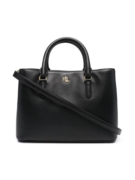Torba typu kuferek z uchwytem model ‘MARCY’ Lauren Ralph Lauren czarna