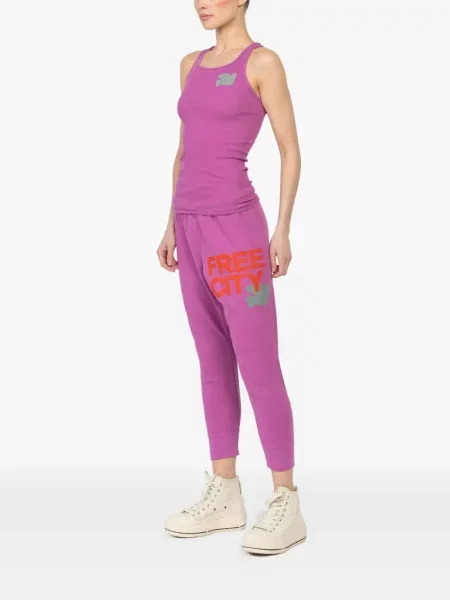Pantaloni Freecity cu imagine roz