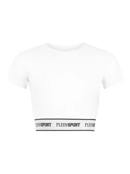 Koszulka Plein Sport polarowa o krotszym kroju biała