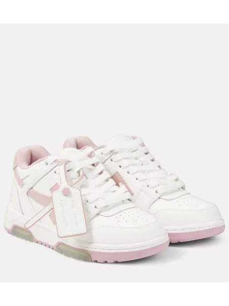Δερμάτινα επίσημα sneakers Off-white λευκό