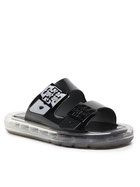 Šlepetės Tory Burch Buckle Bubble Jelly Black juoda