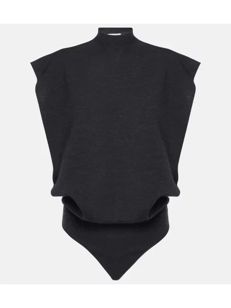 Body Alaïa de lână negru