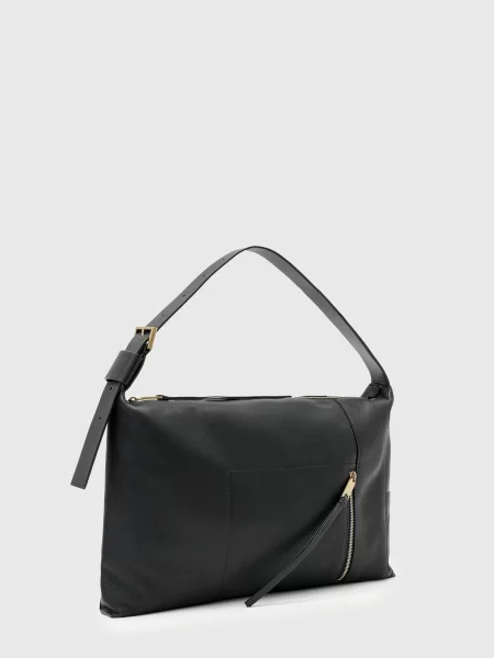 AllSaints Geantă de umăr ALBA negru alb